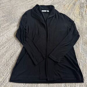 Chico’s travelers black cardigan open front slinky wrinkle free size 1 / medium